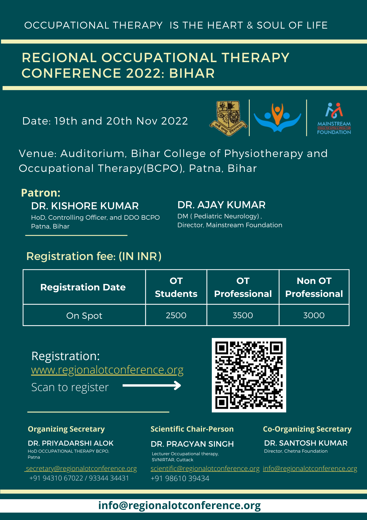 REGIONAL OCCUPATIONAL THERAPY CONFERENCE 2022 : BIHAR